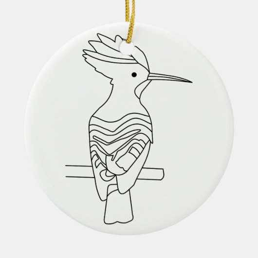 Hoopoe-Ornament Keramisch Ornament (Voorkant)