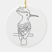 Hoopoe-Ornament Keramisch Ornament (Achterkant)