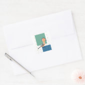 hoopoe vierkante sticker (Envelop)