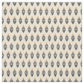 Hoopoe Vogel Geometrisch Patroon op Gebroken Wit Stof (Swatch)