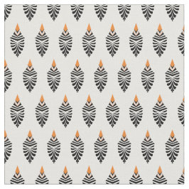 Hoopoe Vogel Geometrisch Patroon op Wit Stof