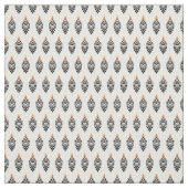 Hoopoe Vogel Geometrisch Patroon op Wit Stof (Swatch)