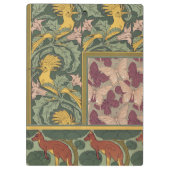 Hoopoes & Jimson Weed Birds & Floral Art Nouveau Klembord (Achterkant)