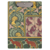 Hoopoes & Jimson Weed Birds & Floral Art Nouveau Klembord (Voorkant)