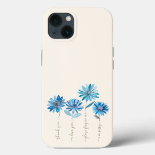 Ho'oponopono & Boheemse blauwe bloemen Case-Mate iPhone Case