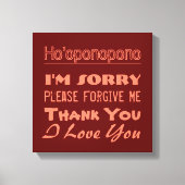 Ho'oponopono Canvas Afdruk (Voorkant)