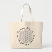 Ho'oponopono & Flower of Life Grote Tote Bag (Voorkant)
