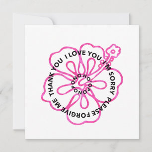 Ho'oponopono Gebed I LOVE YOU HET SPijt VERGEEF  Kaart