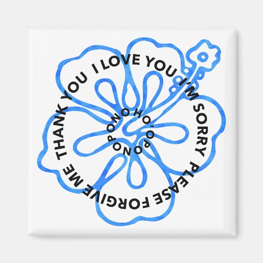 Ho'oponopono Gebed Ik hou van je Magneet (Voorkant)