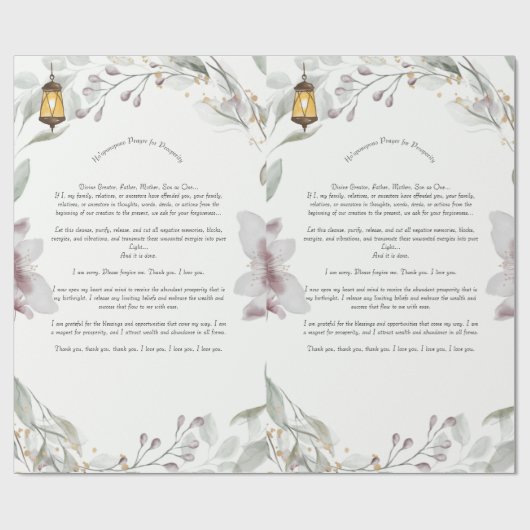 "Ho'oponopono Gebed inpakpapier (Vlak)