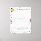 Ho'oponopono gebed voor welvaart canvas afdruk (Voorkant)