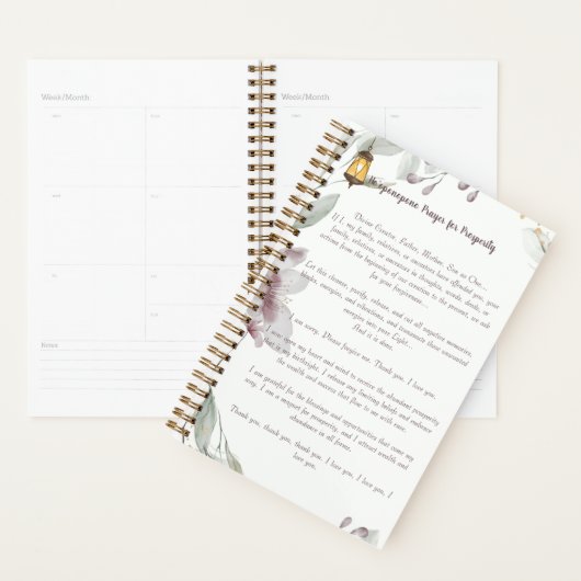 Ho'oponopono gebed voor welvaart planner (Display)