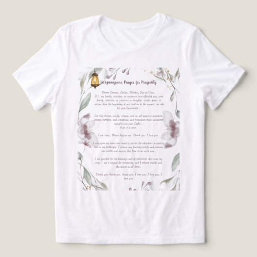 Ho'oponopono gebed voor welvaart Tri-Blend shirt (Design voorkant)