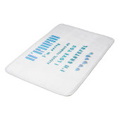 Ho'oponopono Healing Mantra – Lichtblauw Spirituee Badmat (Gekanteld)