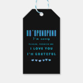 Ho'oponopono Healing Mantra – Lichtblauw Spirituee Cadeaulabel (Voorkant)