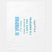 Ho'oponopono Healing Mantra – Lichtblauw Spirituee Fleece Deken (Voorkant)