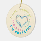 Ho'oponopono Healing Mantra – Lichtblauw Spirituee Keramisch Ornament (Links)