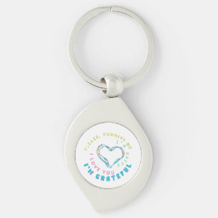 Ho'oponopono Healing Mantra – Lichtblauw Spirituee Sleutelhanger