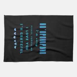 Ho'oponopono Healing Mantra – Lichtblauw Spirituee Theedoek