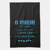 Ho'oponopono Healing Mantra – Lichtblauw Spirituee Theedoek (Verticaal)