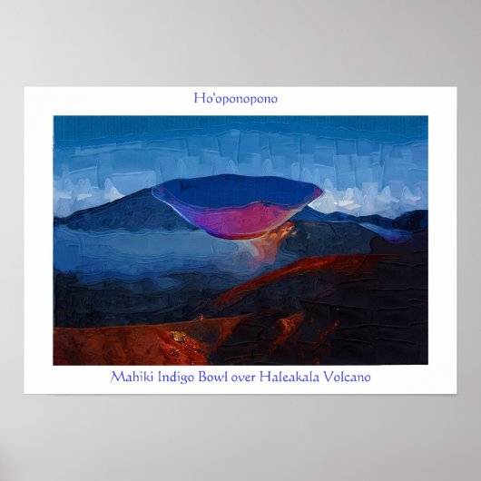 Hooponopono Indigo Bowl Poster (Voorkant)