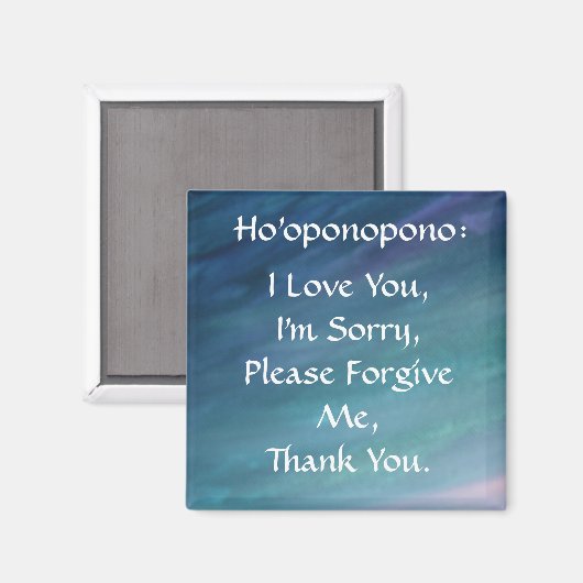 Ho'oponopono magneet-blauw magneet (Voorkant / Achterkant)