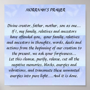 HO'OPONOPONO MANTRA (Hawaïaans) Poster