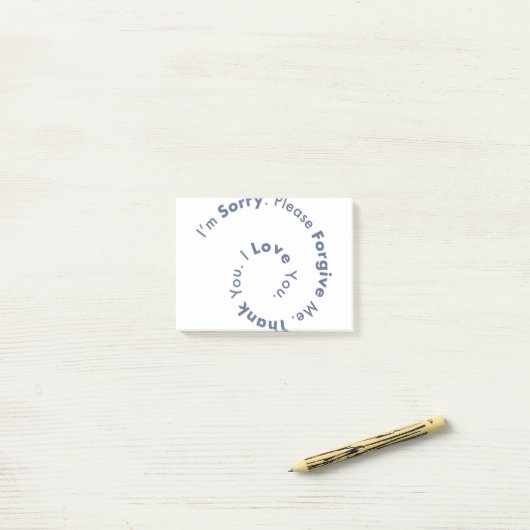 HoOponopono Mantra Prayer Healing Sentences Post-it® Notes (Op bureau)