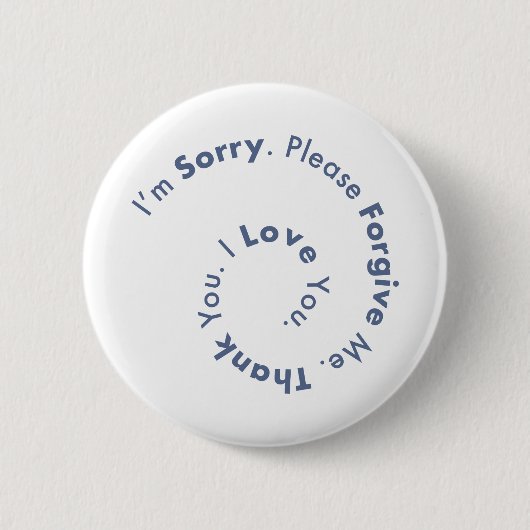 HoOponopono Mantra Prayer Healing Sentences Ronde Button 5,7 Cm (Voorkant)