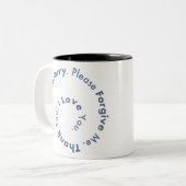 HoOponopono Mantra Prayer Healing Sentences Tweekleurige Koffiemok (Voorkant links)