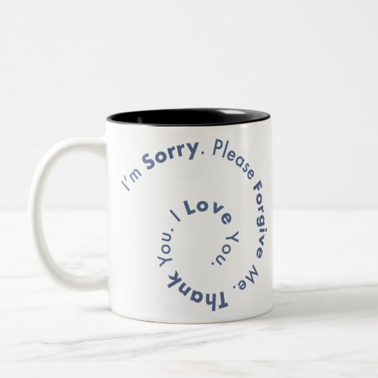 HoOponopono Mantra Prayer Healing Sentences Tweekleurige Koffiemok (Links)