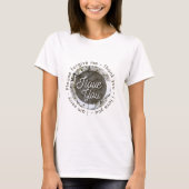 Ho'oponopono met bloemen achtergrond t-shirt (Voorkant)