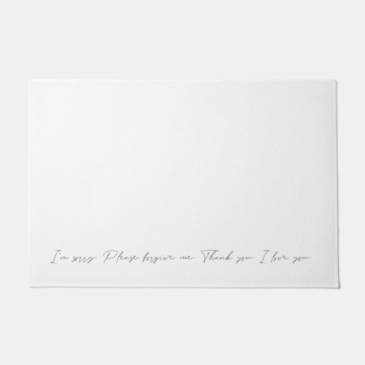 Hooponopono minimalistische dankbaarheid deurmat (Voorkant)