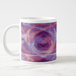 Ho'oponopono Paarse roke Grote Koffiekop