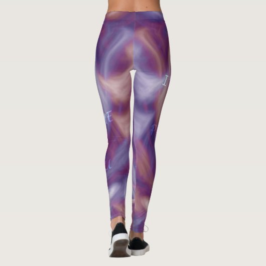 Ho'oponopono Paarse roke Leggings (Achterkant)