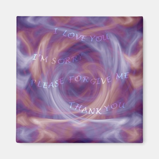 Ho'oponopono Paarse roke Magneet (Voorkant)