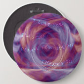 Ho'oponopono Paarse roke Ronde Button 6,0 Cm (Voorkant /achterkant)