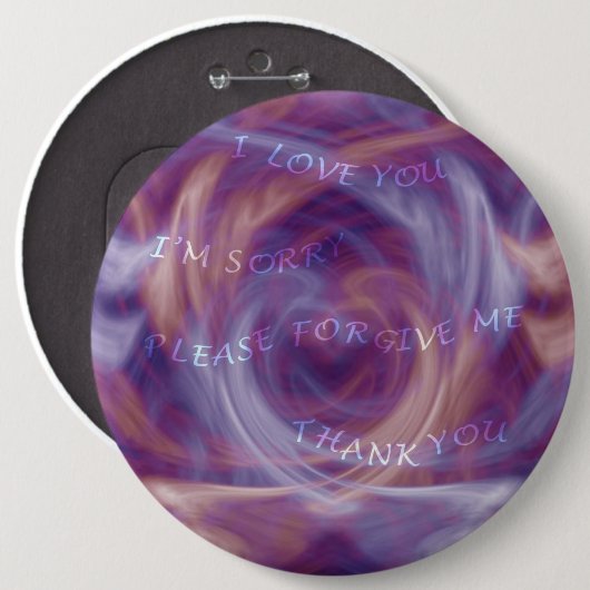 Ho'oponopono Paarse roke Ronde Button 6,0 Cm (Voorkant /achterkant)