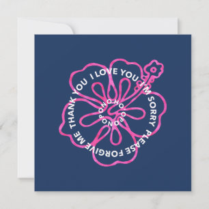Ho'oponopono pono gebed LIEFDE SORRY VERGEEF BEDAN Kaart