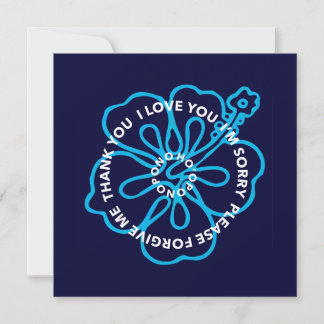 Ho'oponopono Prayer I LOVE YOU I'M SORRY FORGIVE  Kaart