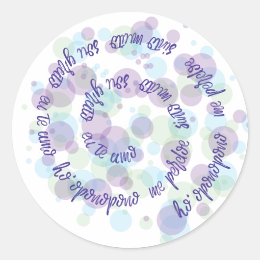 Ho'oponopono Ronde Sticker (Voorkant)