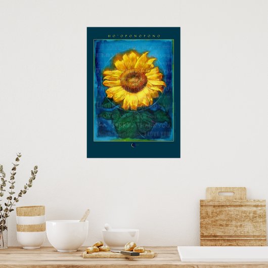 Hooponopono Sunflower Cleansing Poster (Keuken)