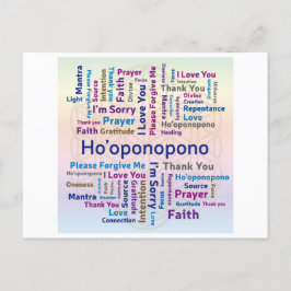 Ho'oponopono Word Cloud - Mantra - Self Love Feestdagenkaart