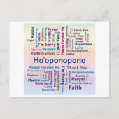 Ho'oponopono Word Cloud - Mantra - Self Love Feestdagenkaart (Voorkant)