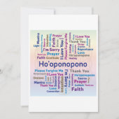 Ho'oponopono Word Cloud - Mantra - Self Love Kaart (Voorkant)