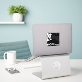 HOOPopnieuw Sticker (Laptop op bureau)