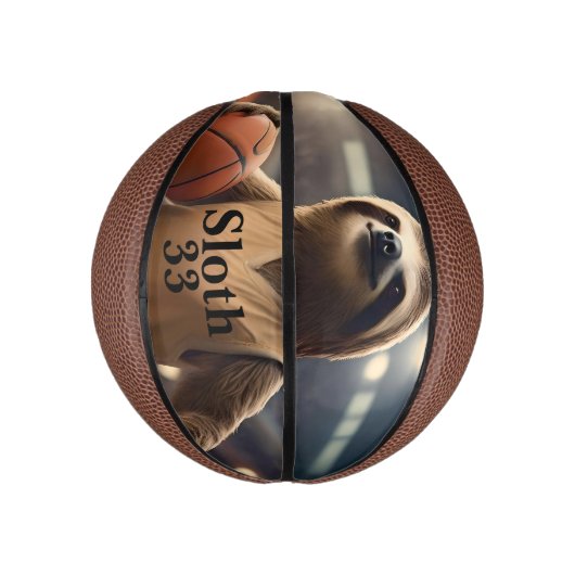 Hoops and Hangs: De Slam Dunking Luiaard, Basketbal (Verticaal)