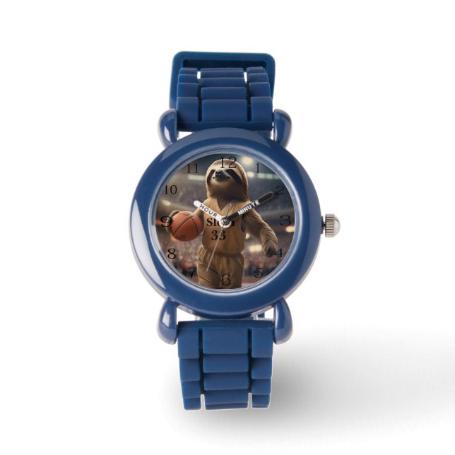 Hoops and Hangs: De Slam Dunking Luiaard, Horloge (Voorkant)