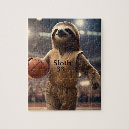 Hoops and Hangs: De Slam Dunking Luiaard, Legpuzzel (Verticaal)