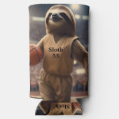Hoops and Hangs: De Slam Dunking Luiaard, Seltzer Blikjeskoeler (Achterkant)